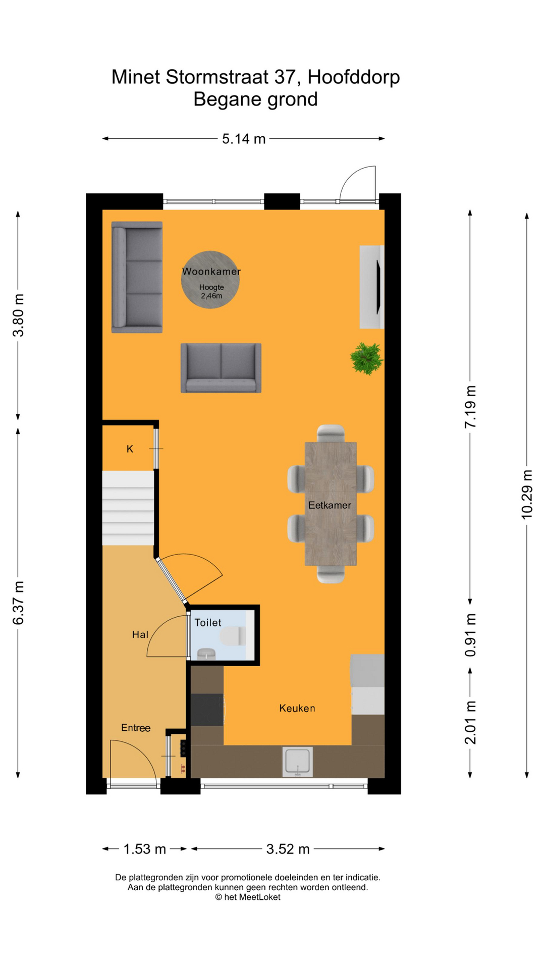 Minet Stormstraat 37 , 2135 LV Hoofddorp map