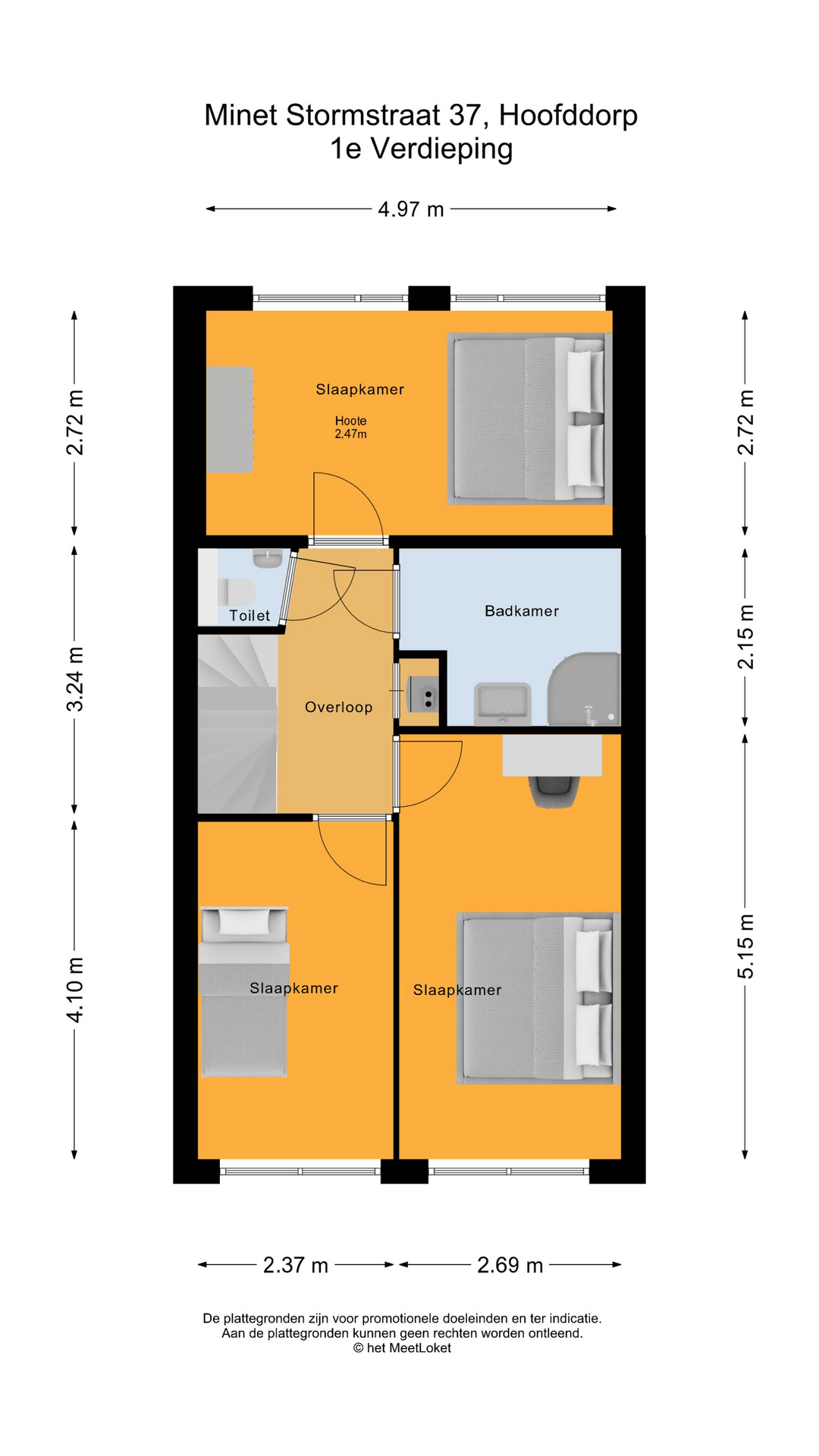 Minet Stormstraat 37 , 2135 LV Hoofddorp map