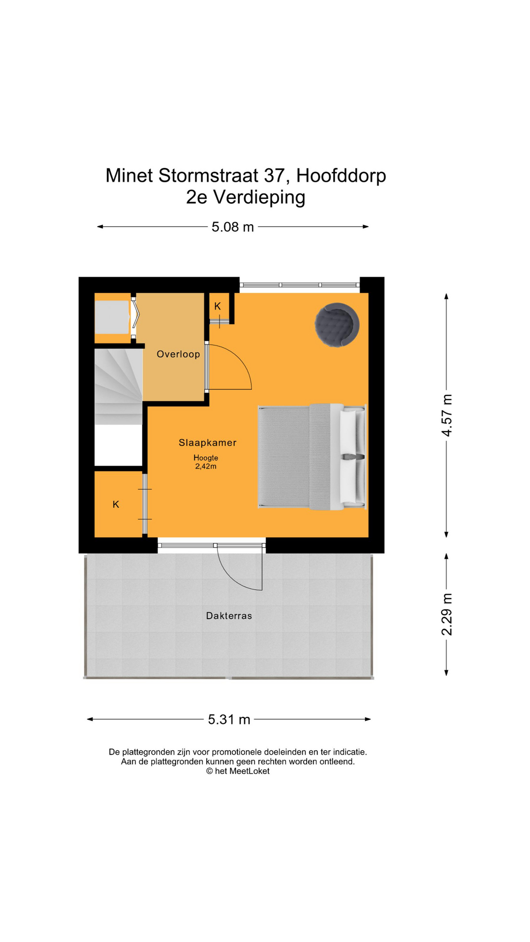 Minet Stormstraat 37 , 2135 LV Hoofddorp map